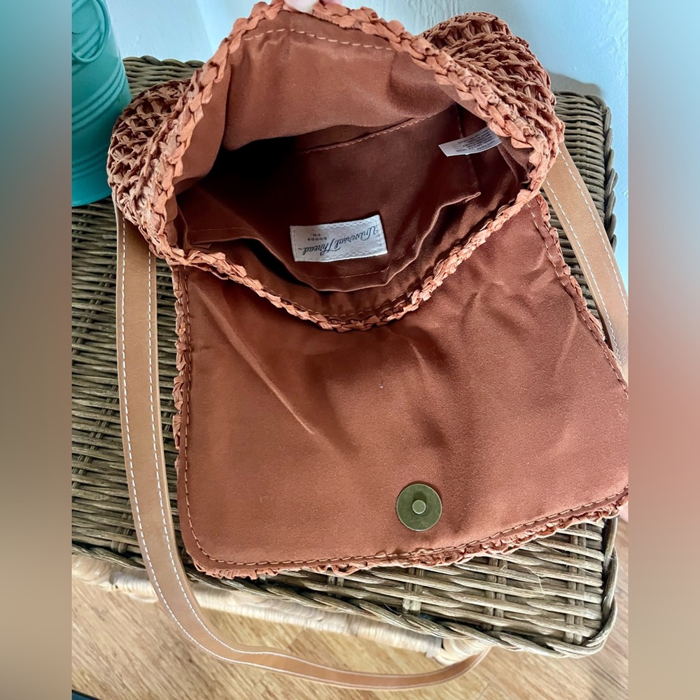 Universal Thread Straw Terra Cotta Crossbody Bag - image 5